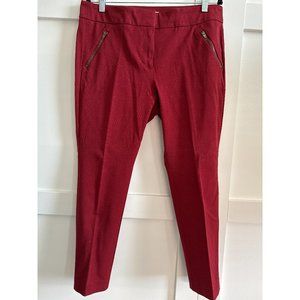 LOFT Outlet Modern Skinny Ankle Trousers Burgandy